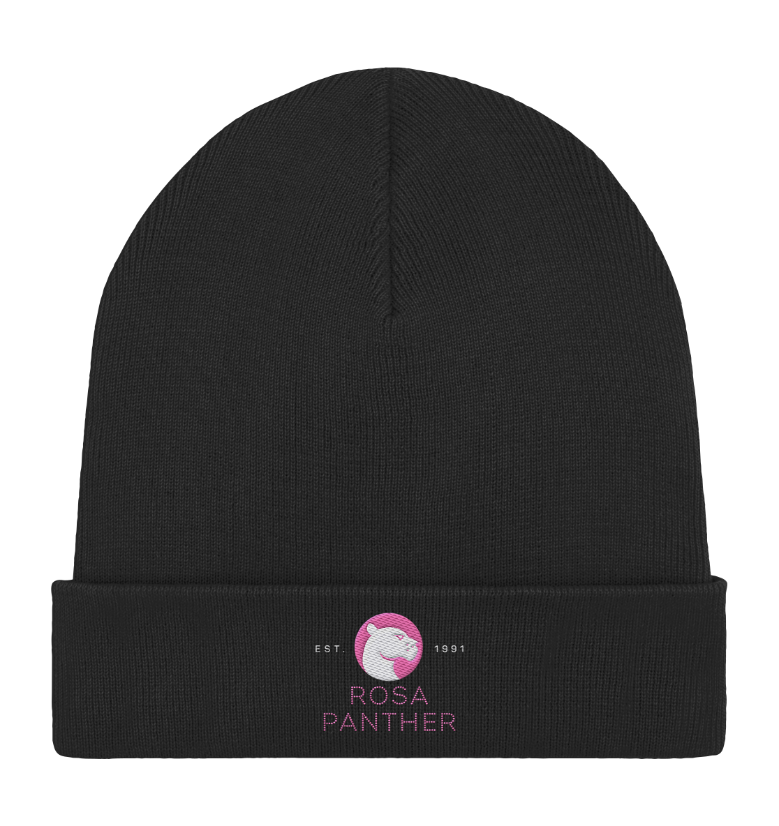 ROSA PANTHER branding - Organic Rib Beanie (sticked)